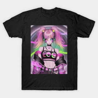 Sexy rave party anime girl T-Shirt